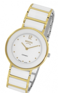 Белые часы с керамическим браслетом 